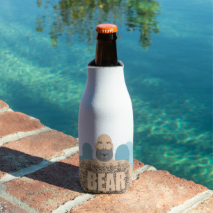 SlipperyJoe's hairy body bear body man unshaven ca Bottle Cooler