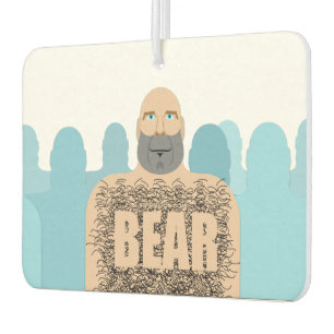 SlipperyJoe's hairy body bear body man unshaven ca Car Air Freshener