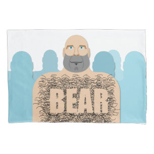 SlipperyJoe's hairy body bear body man unshaven ca Pillowcase
