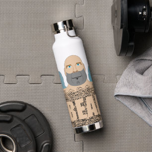 SlipperyJoe's hairy body bear body man unshaven ca Water Bottle