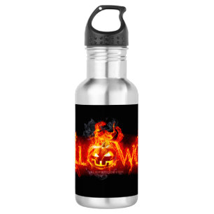 SlipperyJoe's Halloween massive fiery lettering ca 532 Ml Water Bottle