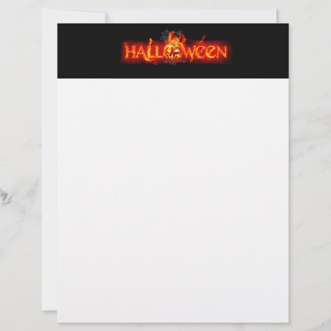 SlipperyJoe's Halloween massive fiery lettering ca Custom Letterhead (Front)