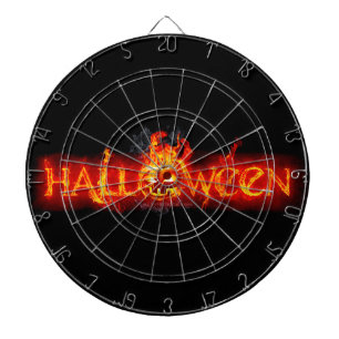 SlipperyJoe's Halloween massive fiery lettering ca Dartboard