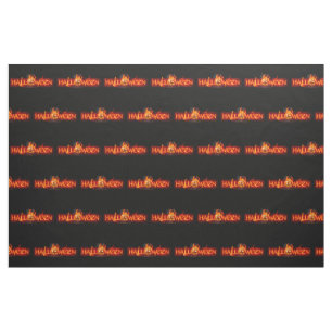 SlipperyJoe's Halloween massive fiery lettering ca Fabric