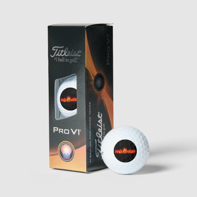 SlipperyJoe's Halloween massive fiery lettering ca Golf Balls (Packaging)