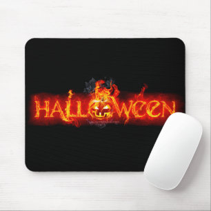 SlipperyJoe's Halloween massive fiery lettering ca Mouse Pad