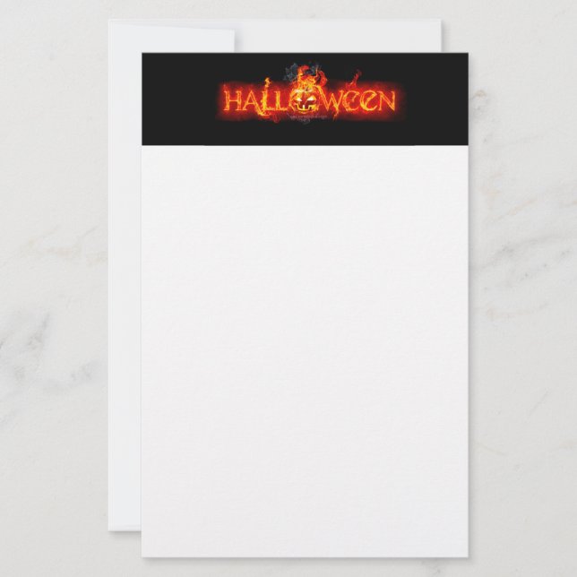 SlipperyJoe's Halloween massive fiery lettering ca Stationery (Front)