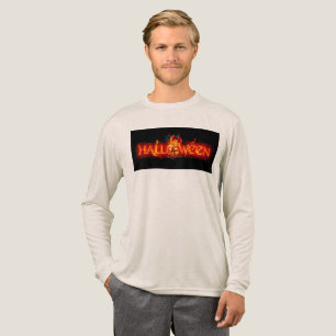 SlipperyJoe's Halloween massive fiery lettering ca Tri-Blend Shirt