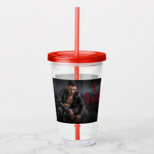 SlipperyJoe's Halloween pale vampiric figure fangs Acrylic Tumbler