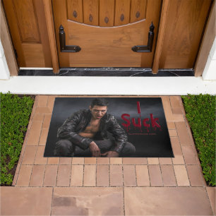 SlipperyJoe's Halloween pale vampiric figure fangs Doormat