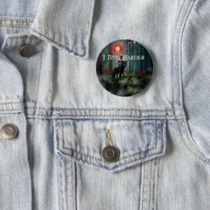 SlipperyJoe's Halloween shirtless muscular man bit 6 Cm Round Badge