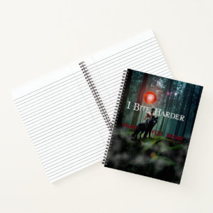 SlipperyJoe's Halloween shirtless muscular man bit Notebook