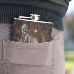 SlipperyJoe's Halloween transparent ghost-like man Hip Flask