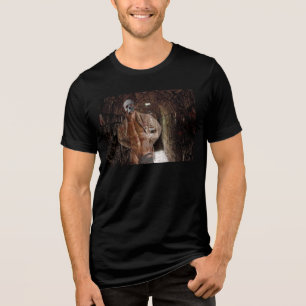 SlipperyJoe's Halloween transparent ghost-like man Tri-Blend Shirt