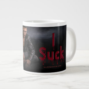 SlipperyJoe's Halloween vampire fangs suck Dracula Large Coffee Mug