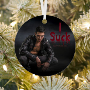 SlipperyJoe's Halloween vampire fangs suck Dracula Metal Tree Decoration