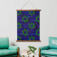 SlipperyJoe's Hanukkah green rows Stars of David c