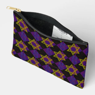 SlipperyJoe's Hanukkah-themed image golden yellow Accessory Pouch