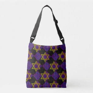 SlipperyJoe's Hanukkah-themed image golden yellow Crossbody Bag
