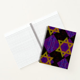 SlipperyJoe's Hanukkah-themed image golden yellow  Notebook