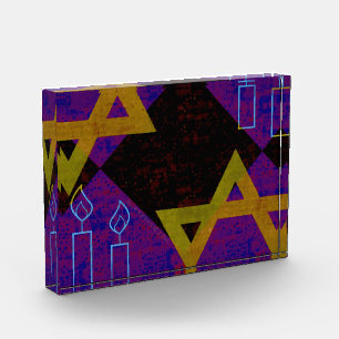 SlipperyJoe's Hanukkah-themed image golden yellow  Photo Block