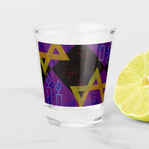 SlipperyJoe's Hanukkah-themed image golden yellow Shot Glass