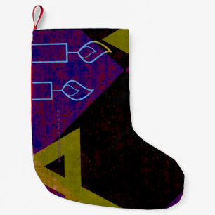 SlipperyJoe's Hanukkah-themed image golden yellow  Small Christmas Stocking