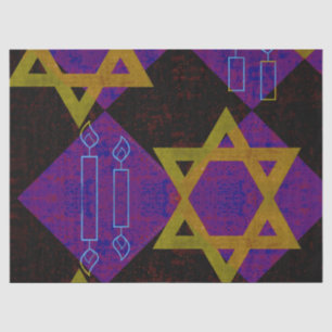 SlipperyJoe's Hanukkah-themed image golden yellow  Tissue Paper