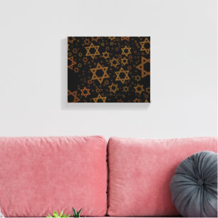 SlipperyJoe's Hanukkah-themed Star David artistic Canvas Print