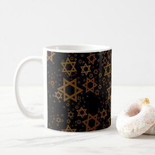SlipperyJoe's Hanukkah-themed Star David artistic Coffee Mug
