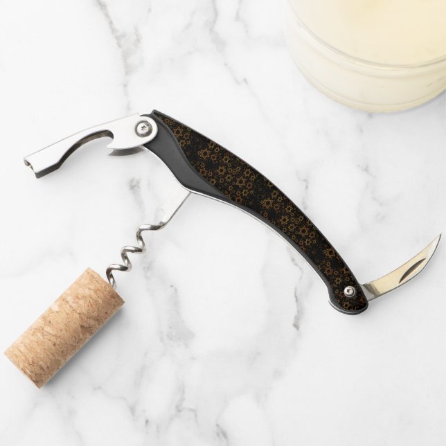 SlipperyJoe's Hanukkah-themed Star David artistic  Corkscrew (Front)