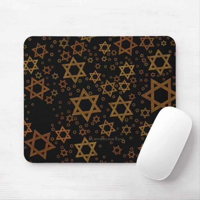 SlipperyJoe's Hanukkah-themed Star David artistic  Mouse Pad (With Mouse)