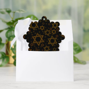 SlipperyJoe's Hanukkah-themed Star David artistic Tree Decoration Card