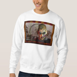 SlipperyJoe's Happy Halloween creepy doll face bal Sweatshirt