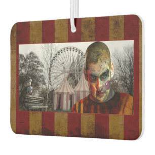 SlipperyJoe's Happy Halloween creepy man doll face Car Air Freshener