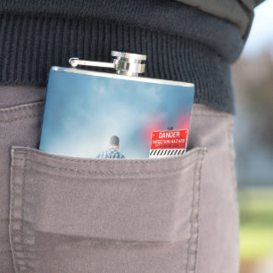 SlipperyJoe's Happy Halloween dead zombies airplan Hip Flask