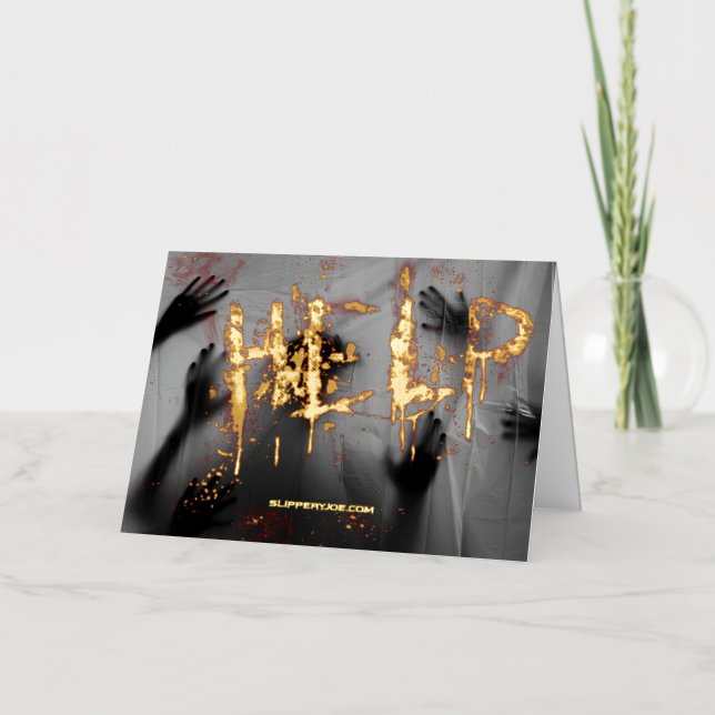 SlipperyJoe's Happy Halloween LGBTQIA sheet chilli Foil Holiday Card (Front)