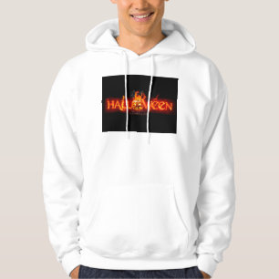 SlipperyJoe's Happy Halloween pumpkin glowing eyes Hoodie