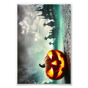SlipperyJoe's Happy Halloween pumpkin LGBTQIA scar Photo Print