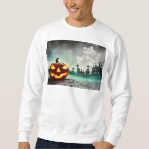 SlipperyJoe's Happy Halloween pumpkin LGBTQIA scar Sweatshirt