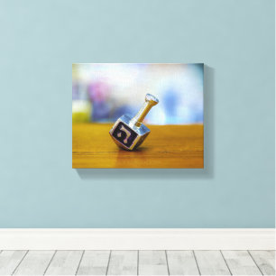 SlipperyJoe's Happy Hanukkah four-sided spinning t Canvas Print