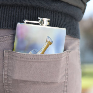 SlipperyJoe's Happy Hanukkah four-sided spinning t Hip Flask