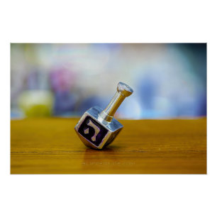 SlipperyJoe's Happy Hanukkah four-sided spinning t Poster