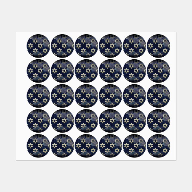 SlipperyJoe's Happy Hanukkah multiple Star of Davi (Sheet)
