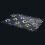SlipperyJoe's Happy Hanukkah multiple Star of Davi Cutting Board<br><div class="desc">SlipperyJoe's Happy Hanukkah multiple Star of David symbols artistic Celebration Jewish Hebrew Chanukah gifts decorations Judaism religion significant symbol relevant cultural religious contexts various hexagonal shapes dark blue purple hues dark abstract background layered textured appearance</div>