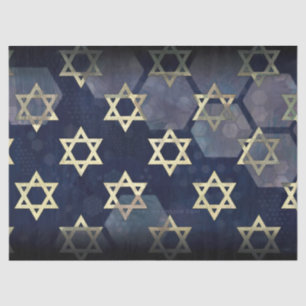 SlipperyJoe's Happy Hanukkah multiple Star of Davi Tissue Paper