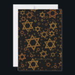 SlipperyJoe's Happy Hanukkah multiple Stars of Dav Holiday Card<br><div class="desc">SlipperyJoe's Happy Hanukkah multiple Stars of David pattern artistic Celebration Jewish identity heritage Hebrew Chanukah gifts decorations Judaism significant symbol religion various sizes brown gold shades visually appealing intricate design</div>