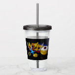 SlipperyJoe's Happy Hanukkah Star of David coin me Acrylic Tumbler<br><div class="desc">SlipperyJoe's Happy Hanukkah Star of David coin menorah colourful candles Celebration Jewish sufganiyah treat Hebrew Chanukah dreidels traditional spinning tops gifts decorations Judaism religion artistic jelly-filled doughnut powdered sugar</div>