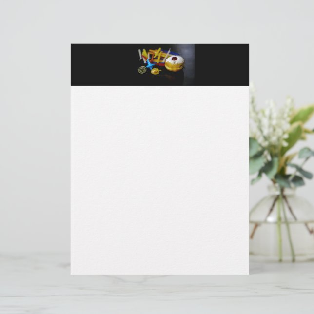 SlipperyJoe's Happy Hanukkah Star of David coin me Custom Letterhead (Standing Front)