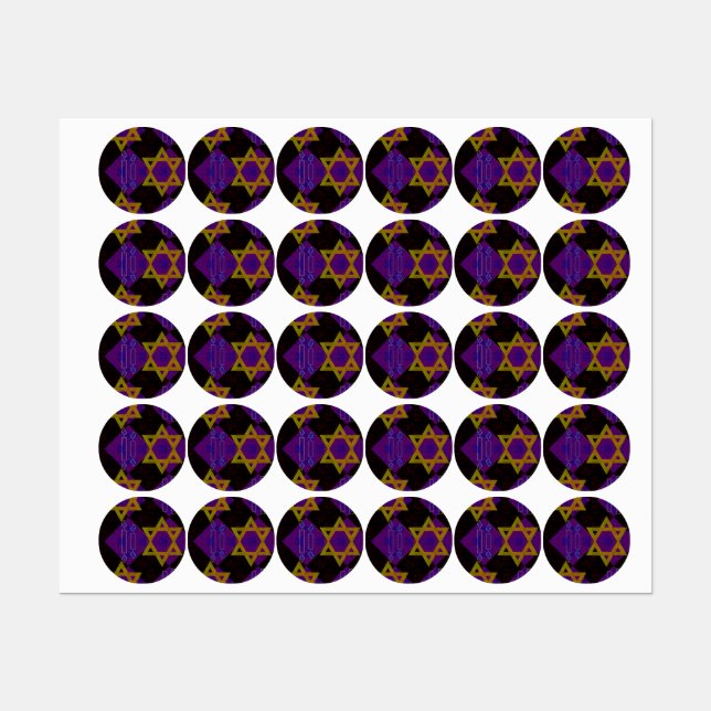 SlipperyJoe's Happy Hanukkah Star of David menorah (Sheet)